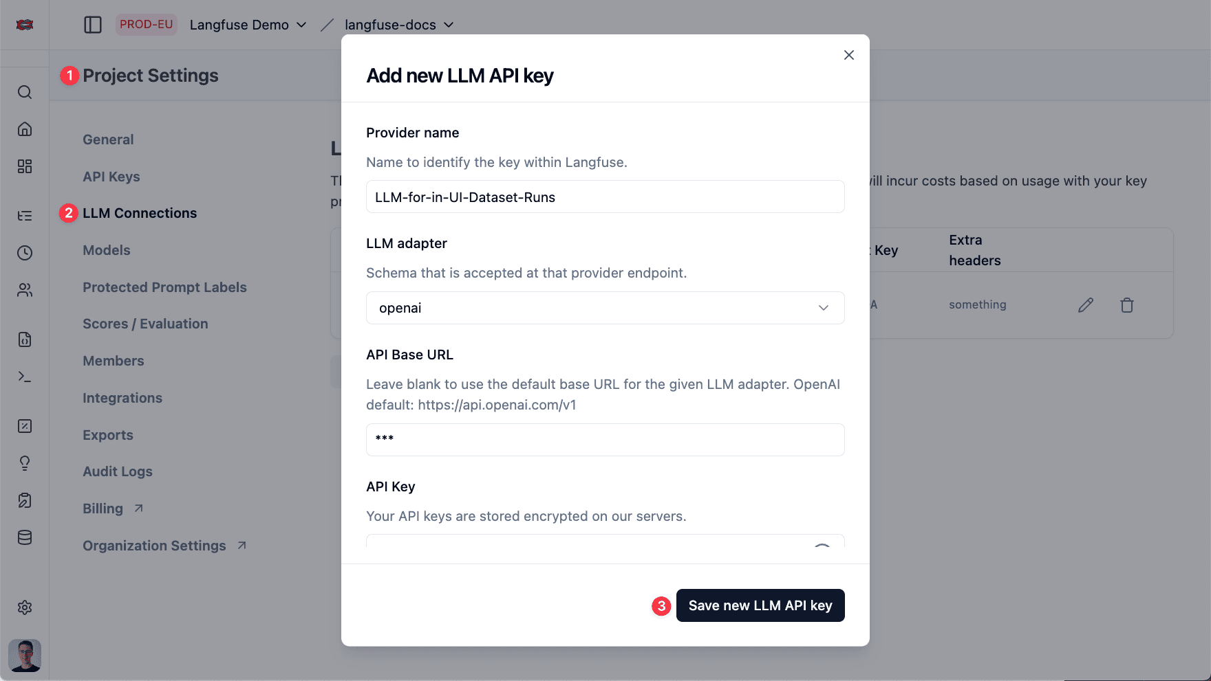 New LLM connection
