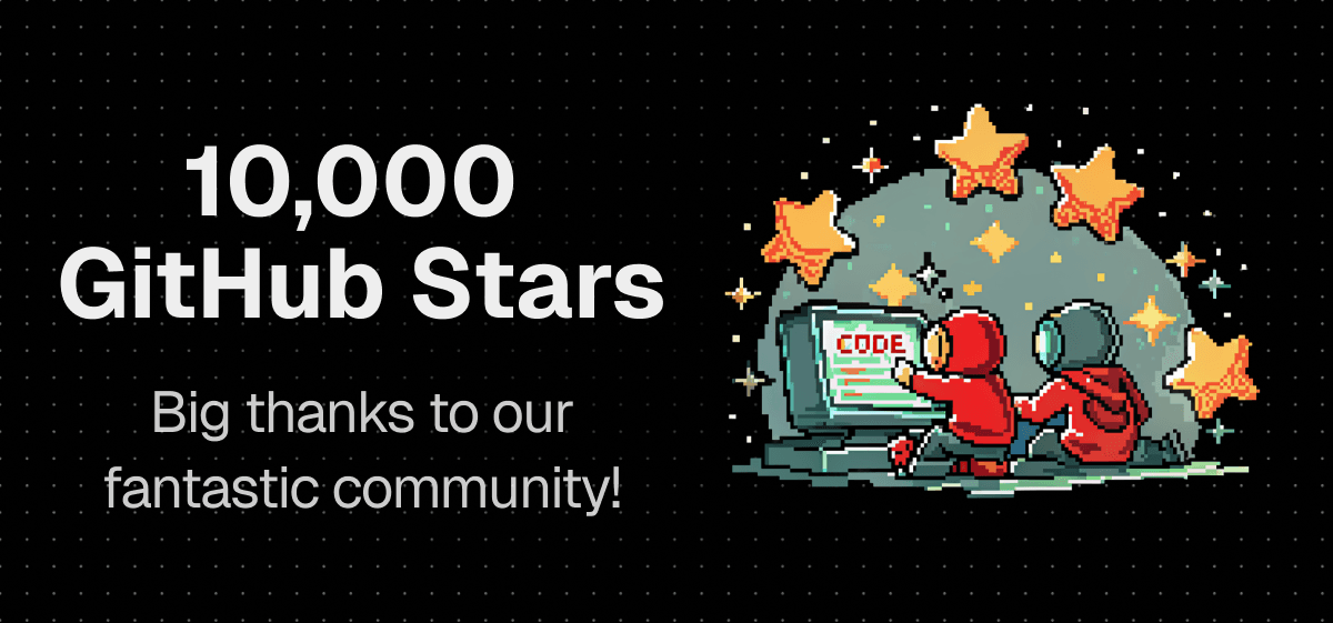 10,000 GitHub
Stars