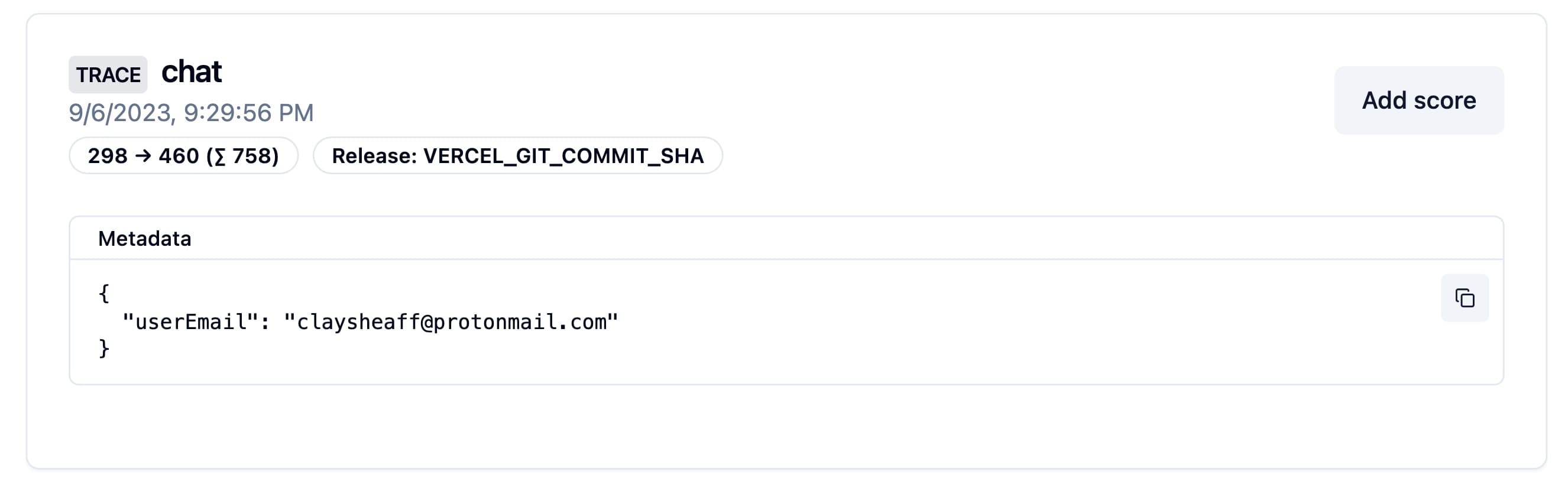 Picture release in traces
table