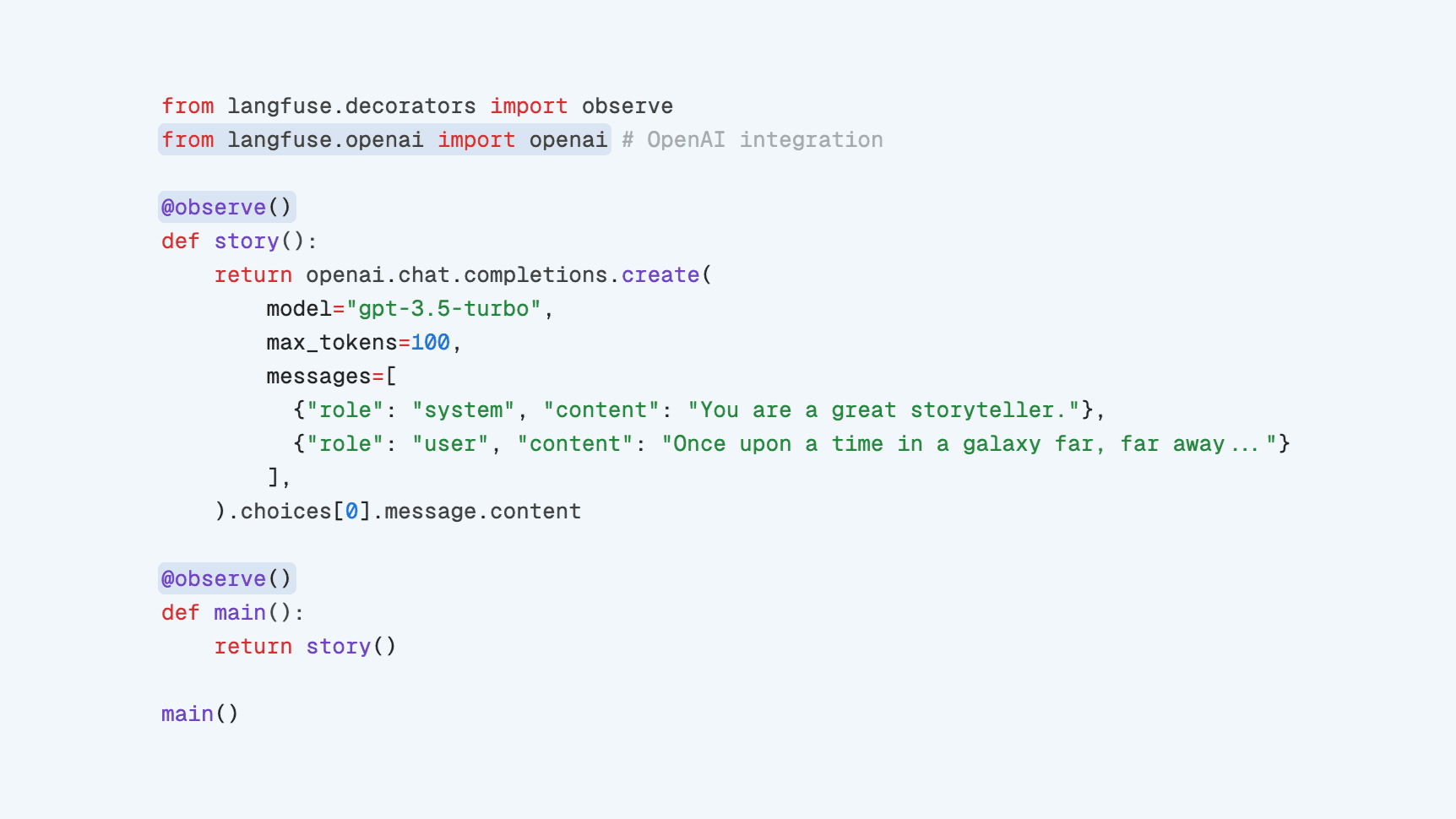 Trace complex LLM applications with the Langfuse decorator (Python)