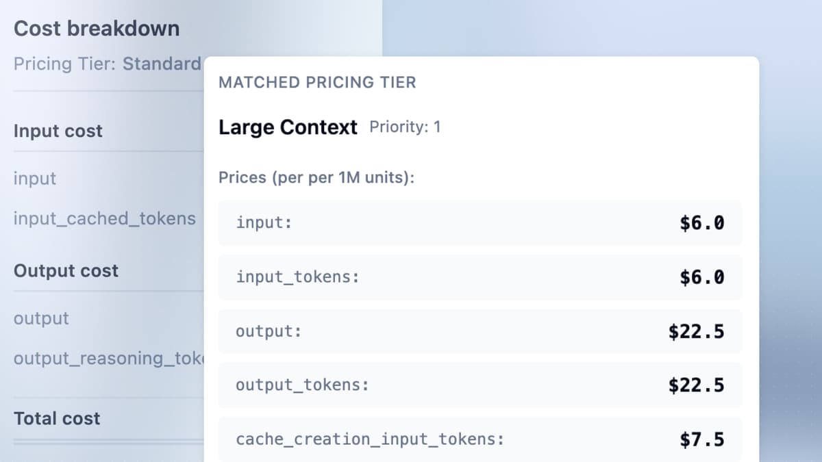 Pricing Tiers for Accurate Model Cost Tracking - Langfuse