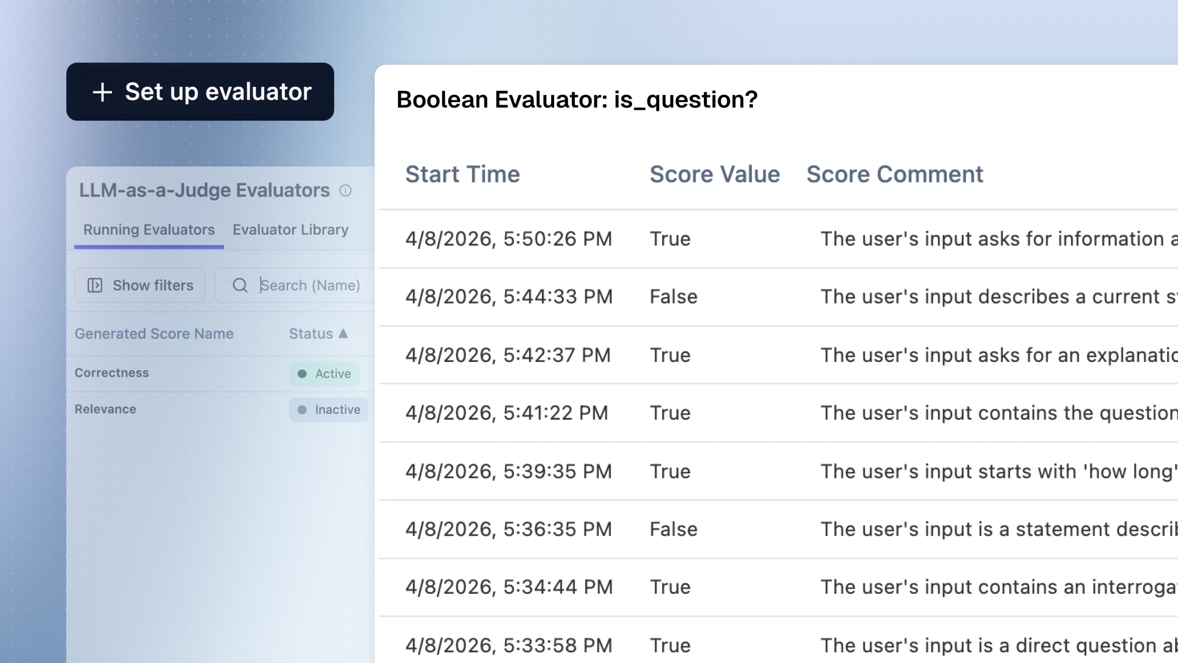 Boolean LLM-as-a-Judge Scores