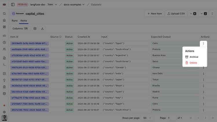 Datasets - Langfuse