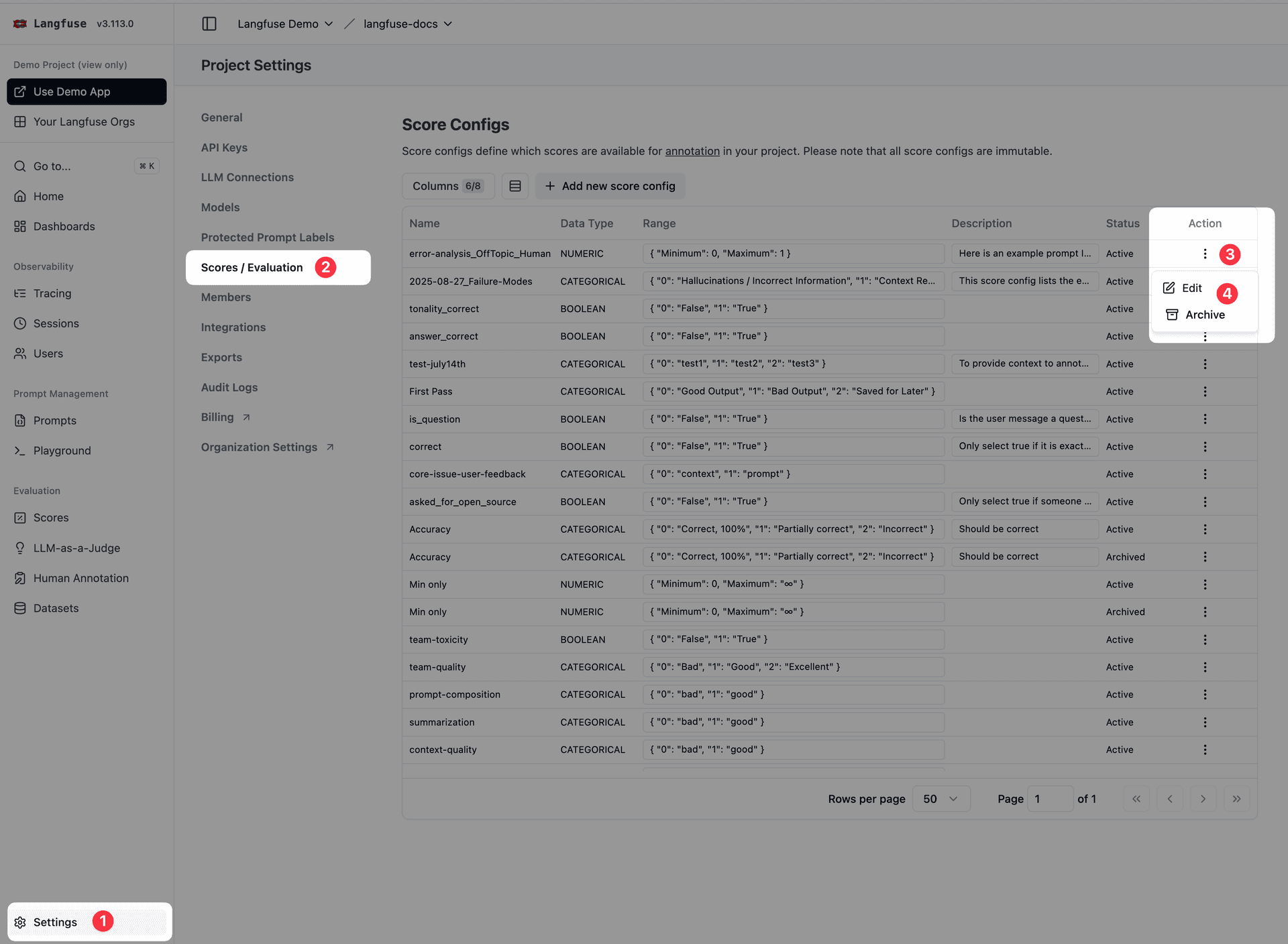 How to create and manage Score Configs in Langfuse? - Langfuse