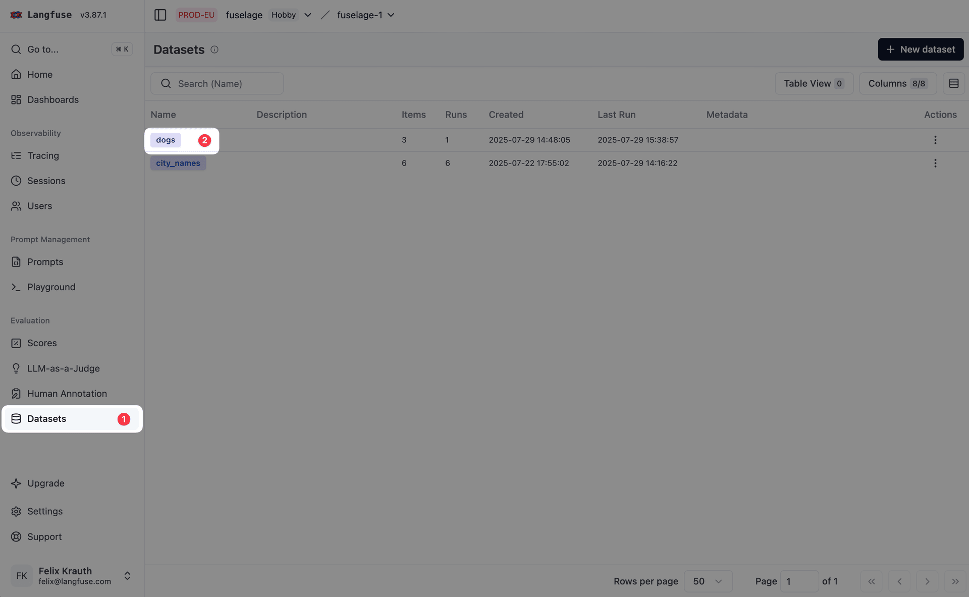 Experiments via SDK - Langfuse
