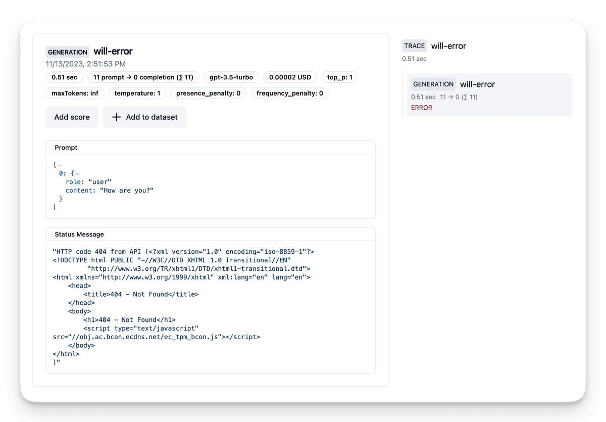 Open Source Observability for OpenAI (Python) - Langfuse