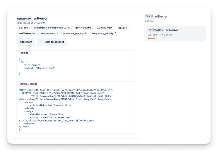 Open Source Observability for OpenAI (Python) - Langfuse