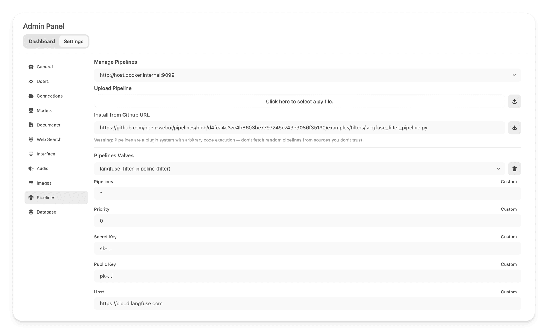 Langfuse Integration with OpenWebUI - Langfuse