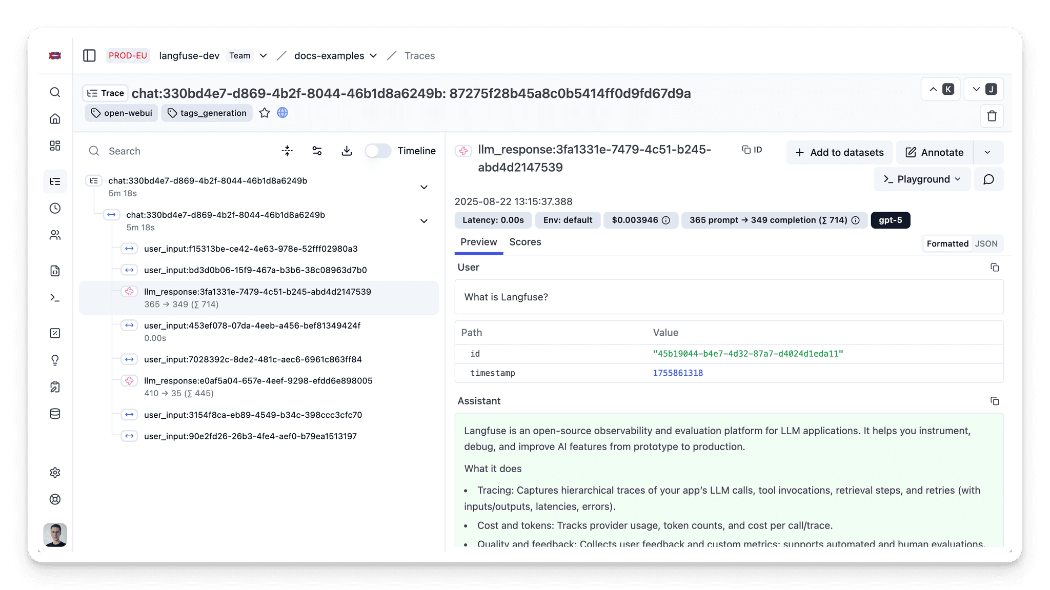 Langfuse Integration with OpenWebUI - Langfuse