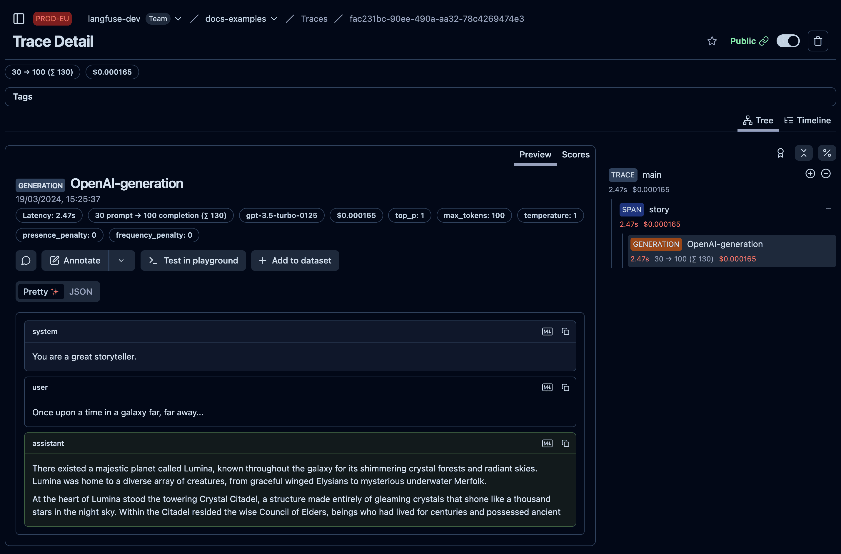 Simple OpenAI decorator
trace