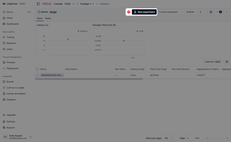 Experiments via SDK - Langfuse