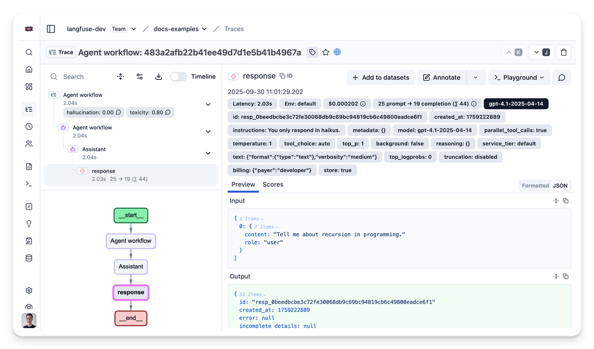 Trace the OpenAI Agents SDK with Langfuse - Langfuse