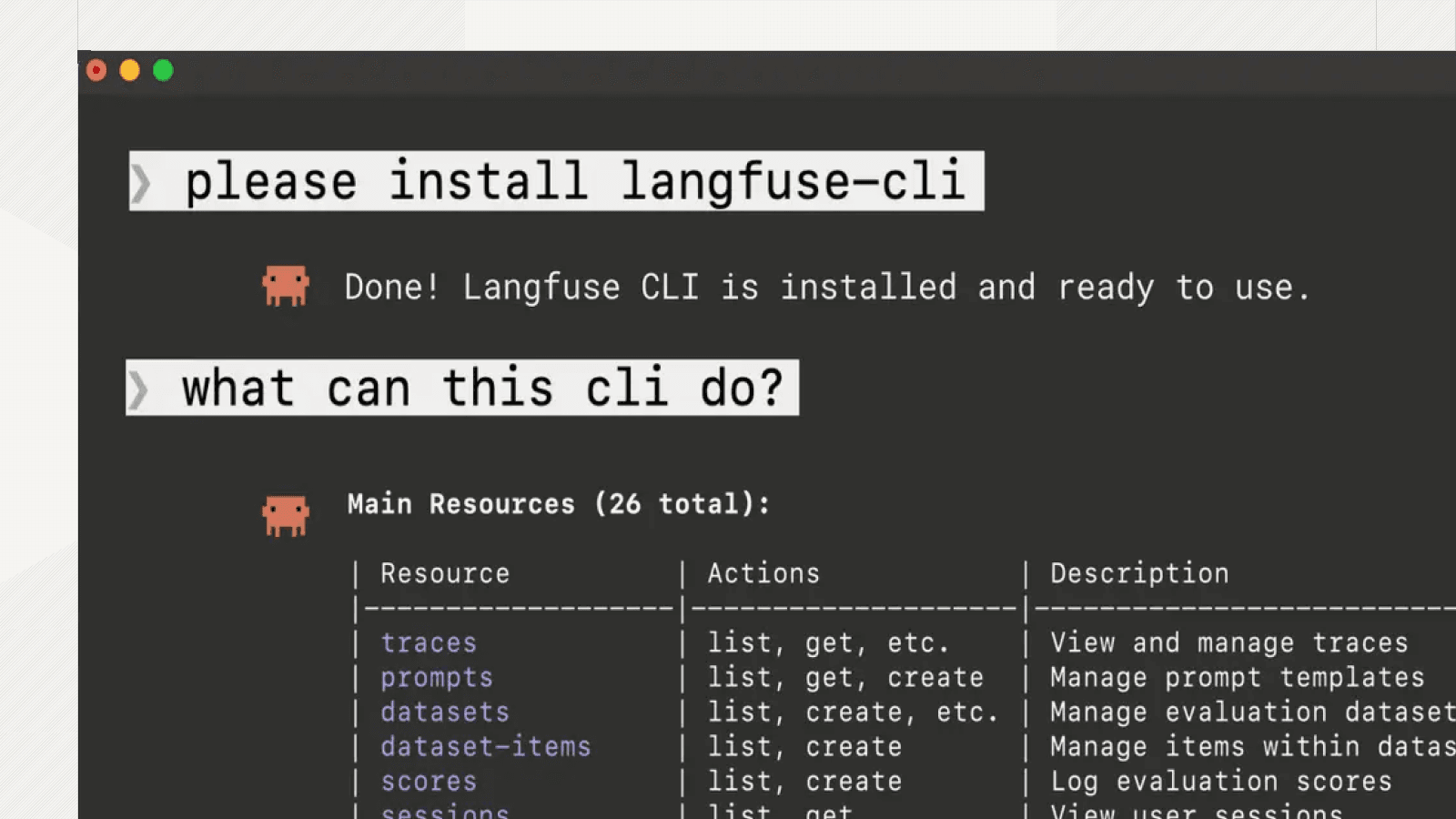 Langfuse CLI 1.0