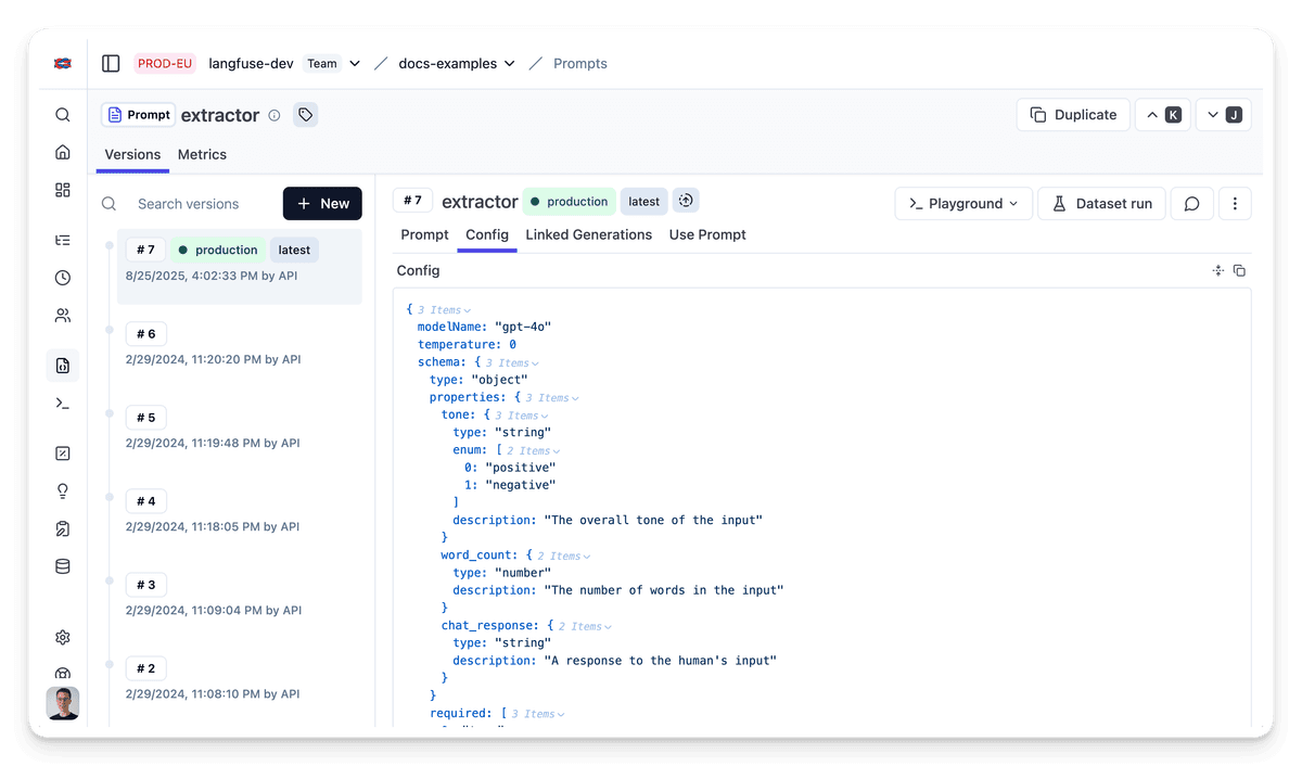 Example Langfuse Prompt Management with Langchain (JS) Langfuse