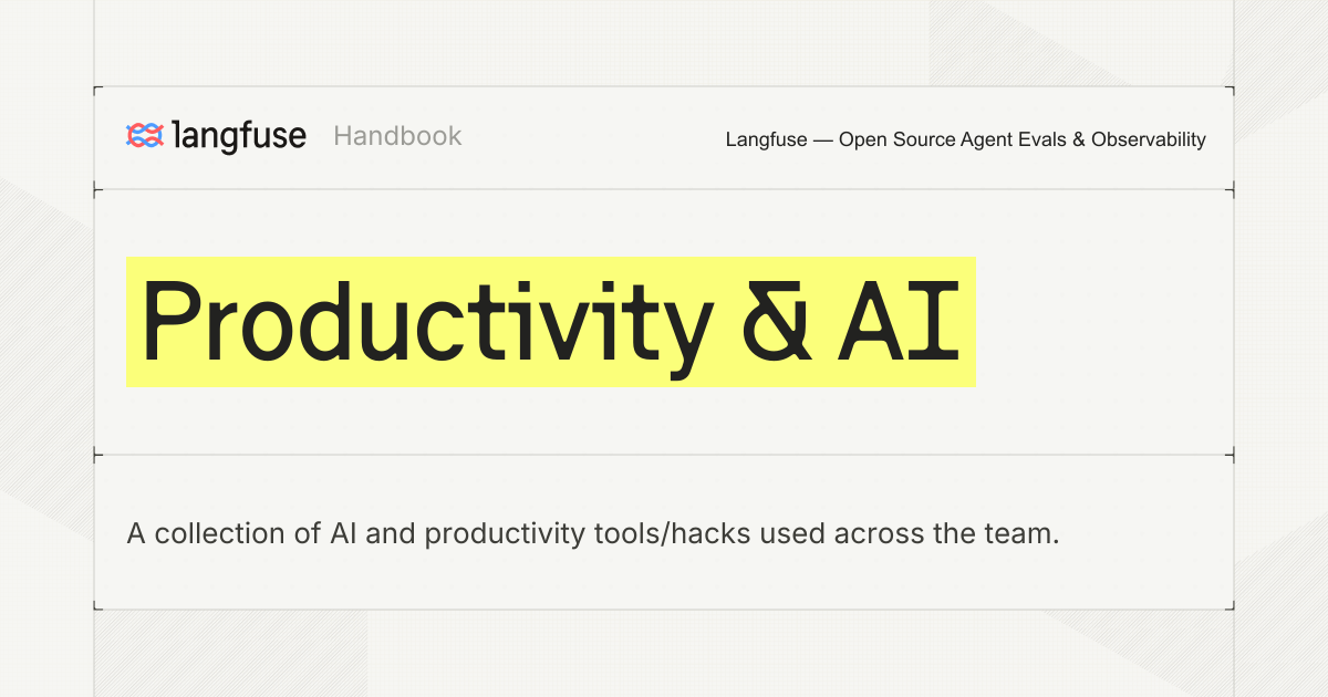Productivity & AI - Langfuse
