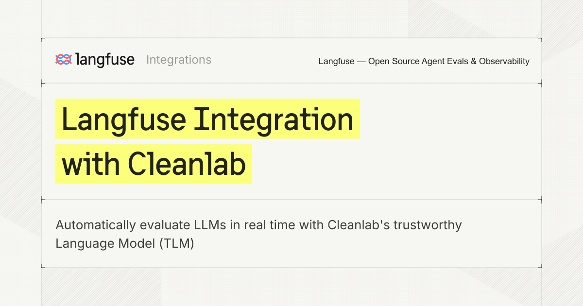 Langfuse Integration with Cleanlab - Langfuse
