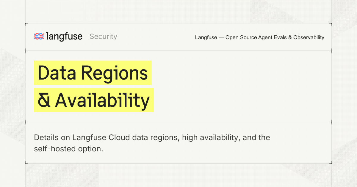 Data Regions & Availability - Langfuse