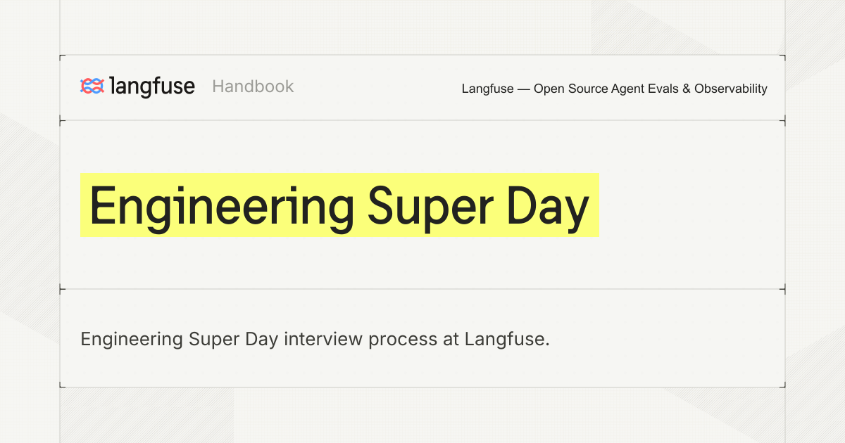 Engineering Super Day - Langfuse