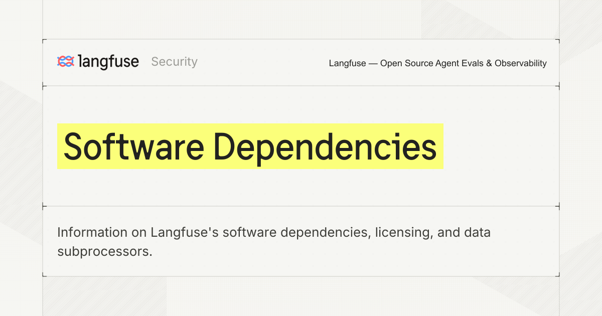 Software Dependencies - Langfuse