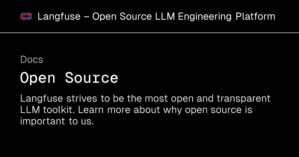 Open Source - Langfuse