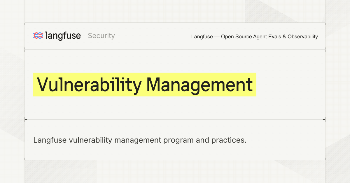Vulnerability Management - Langfuse