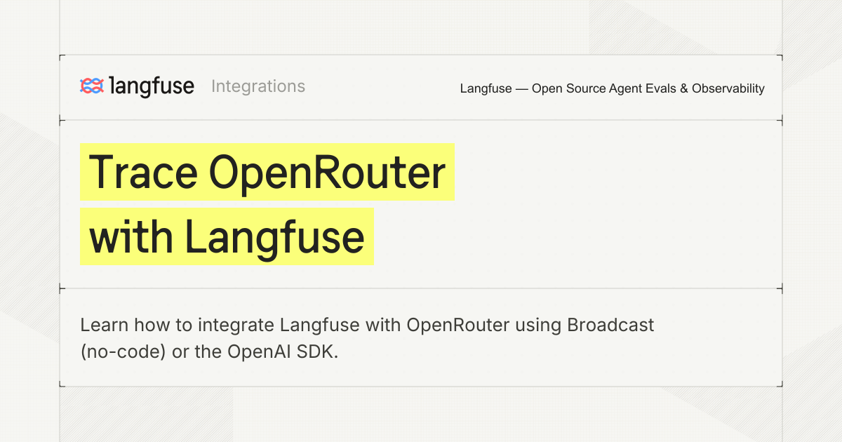 Trace OpenRouter with Langfuse - Langfuse