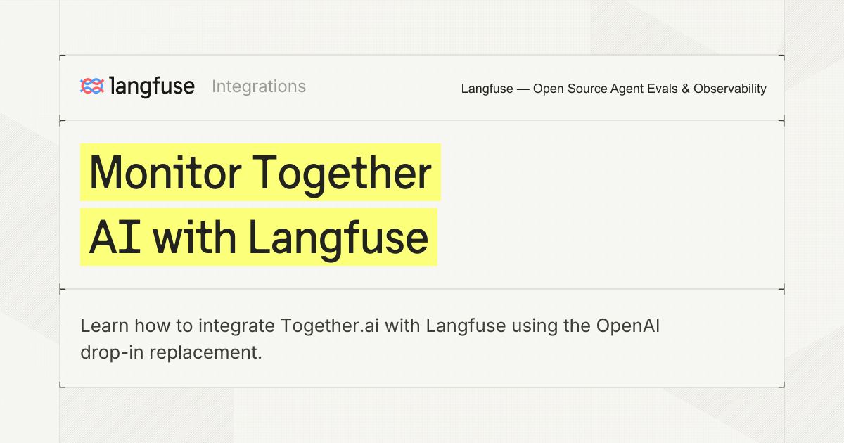 Monitor Together AI with Langfuse - Langfuse