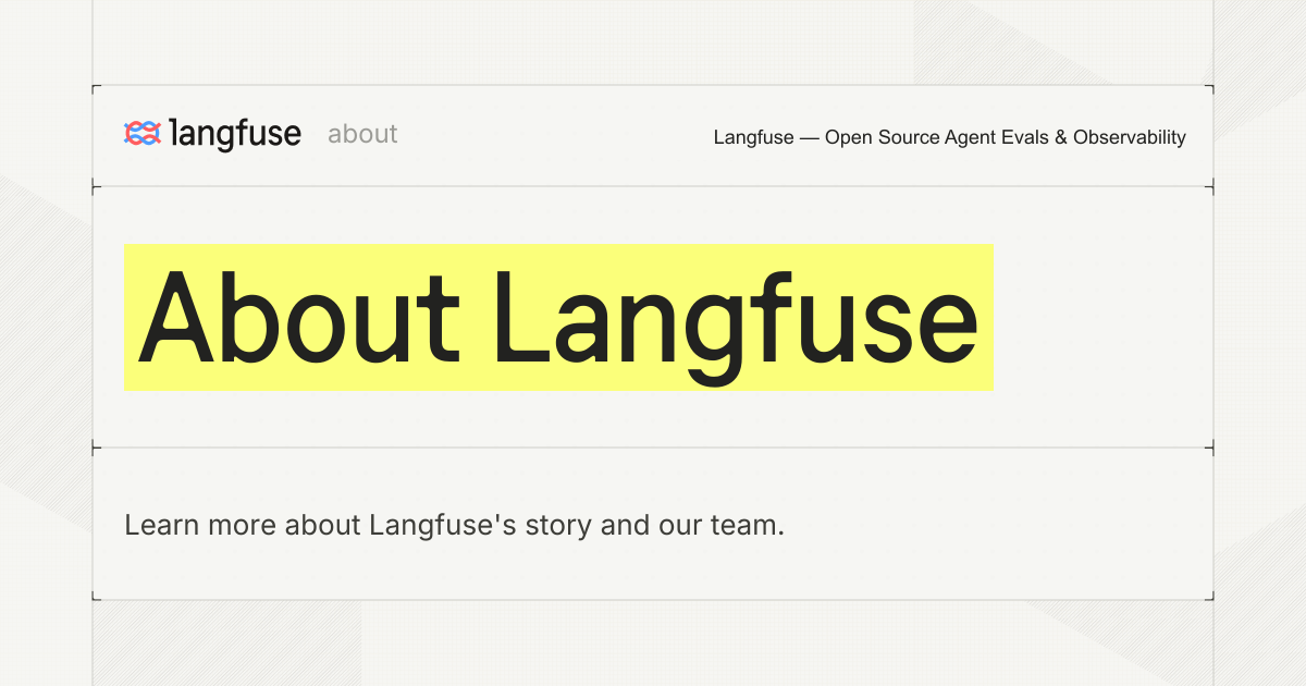 About Langfuse - Langfuse