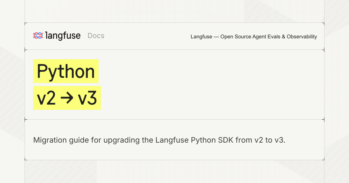 Python v2 → v3 - Langfuse