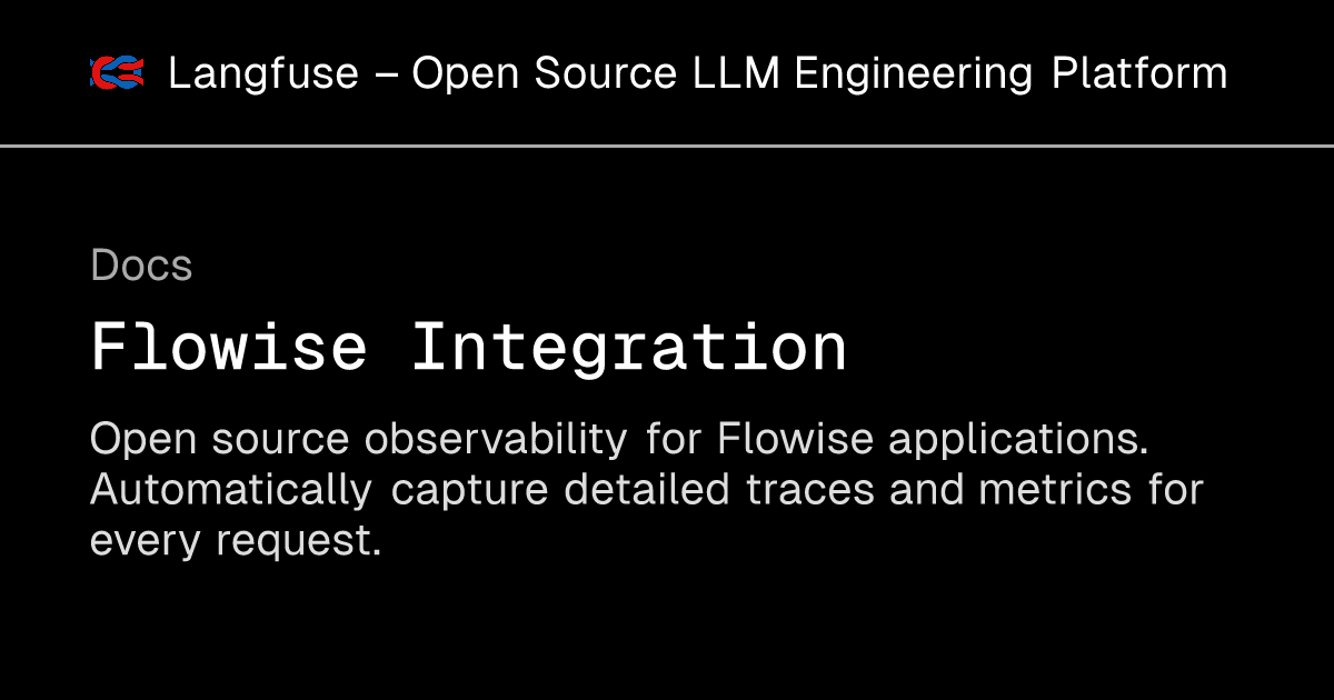 Flowise Integration - Langfuse
