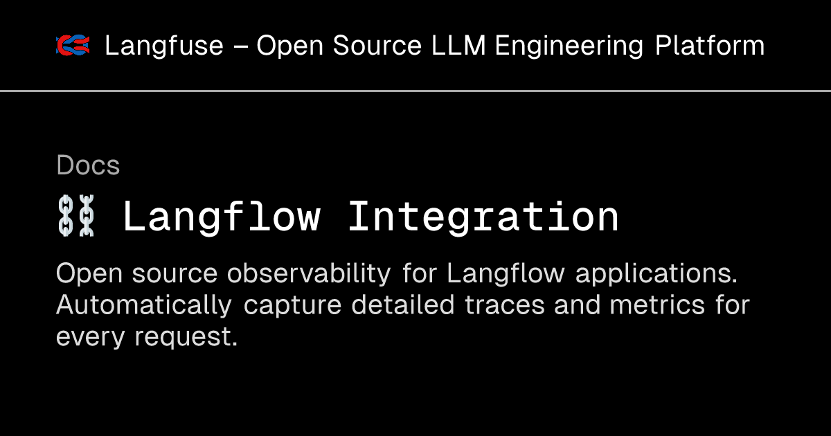 ⛓️ Langflow Integration - Langfuse