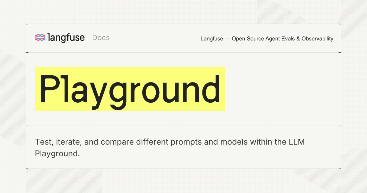 Playground - Langfuse