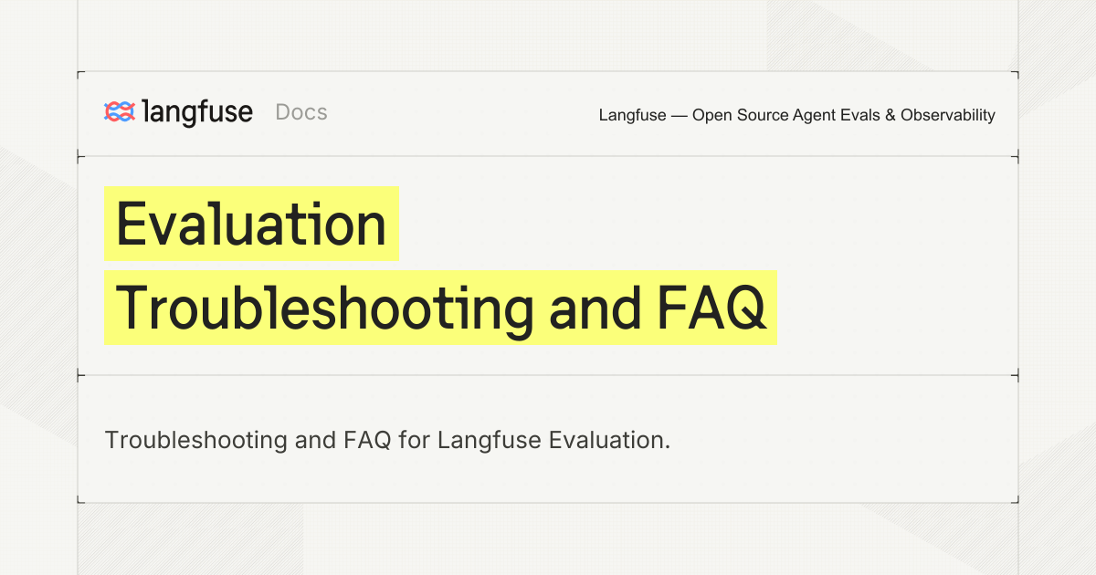 Troubleshooting and FAQ - Langfuse