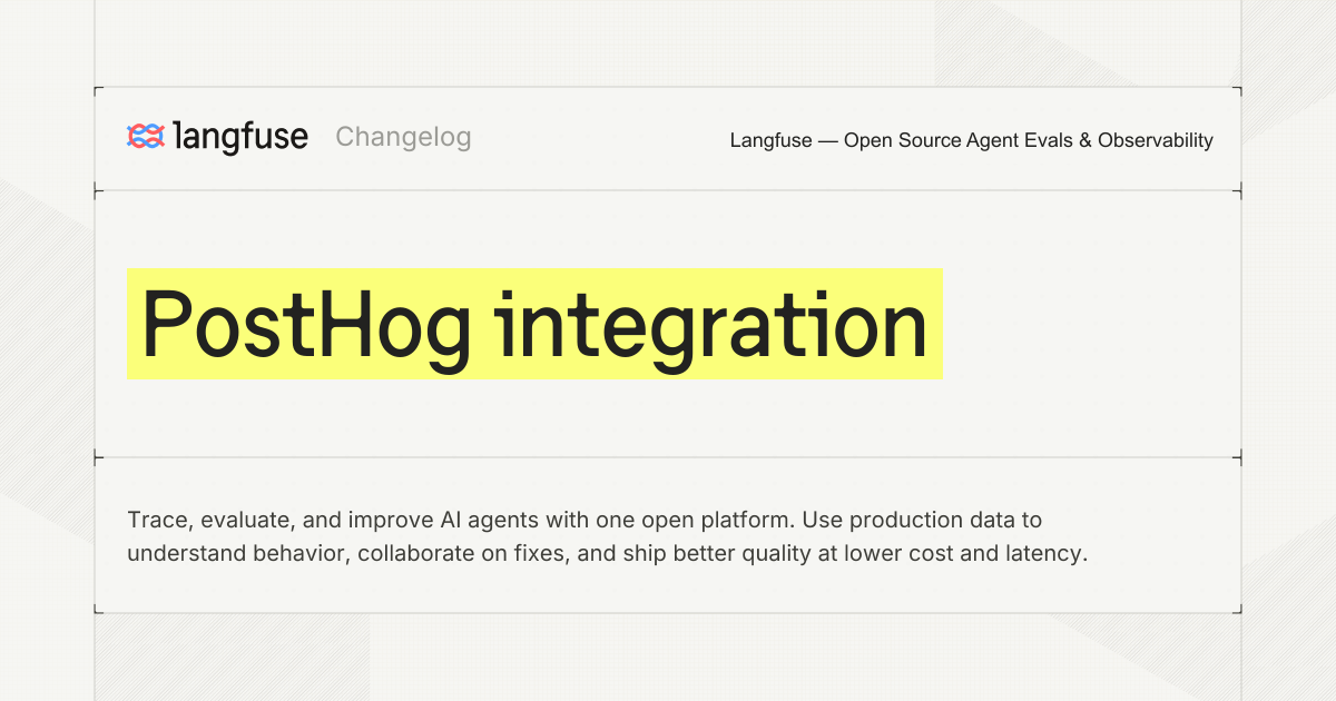 PostHog integration - Langfuse
