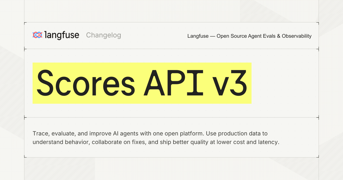 Scores API v3 - Langfuse