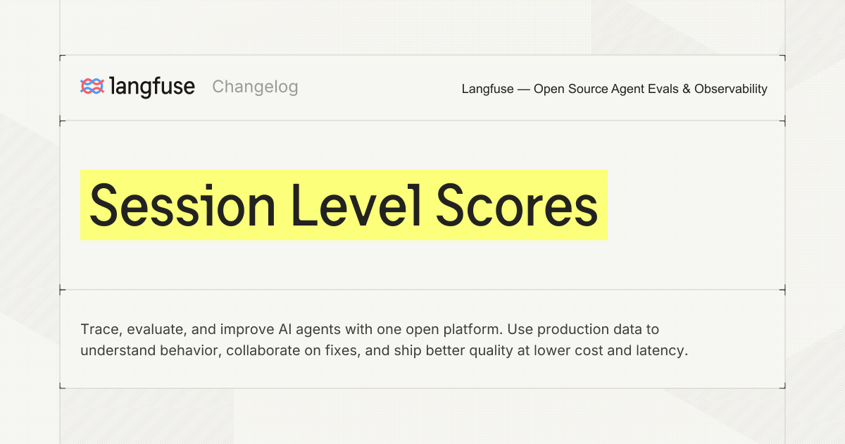 Session Level Scores - Langfuse