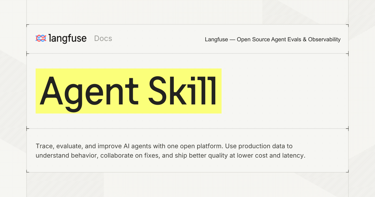 Agent Skill - Langfuse