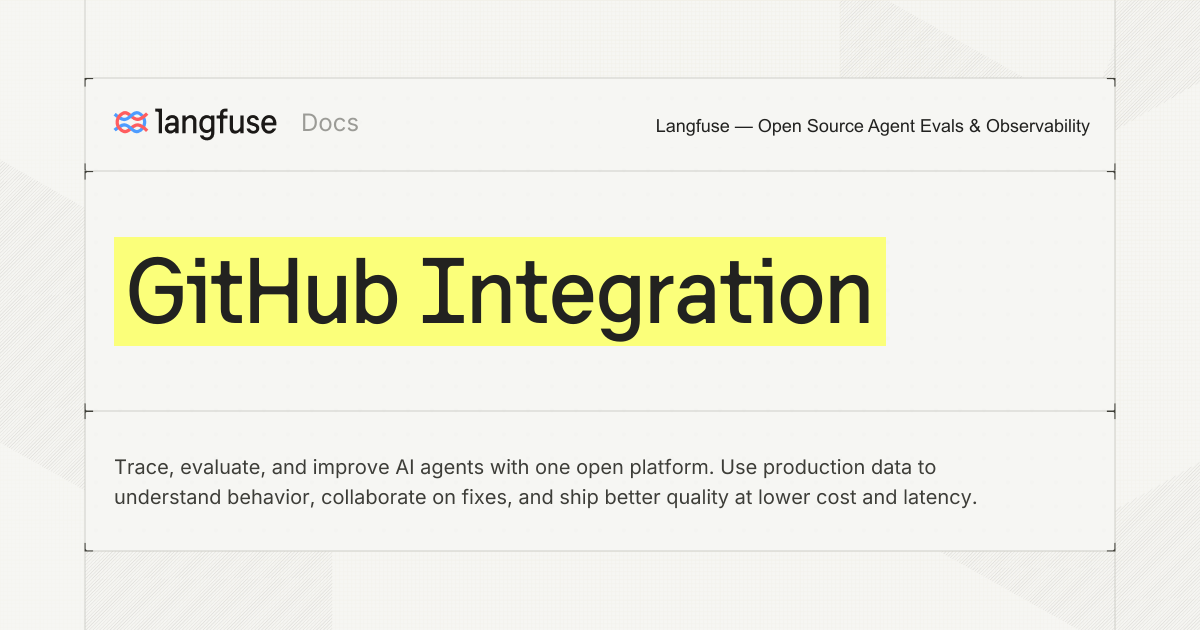 GitHub Integration - Langfuse