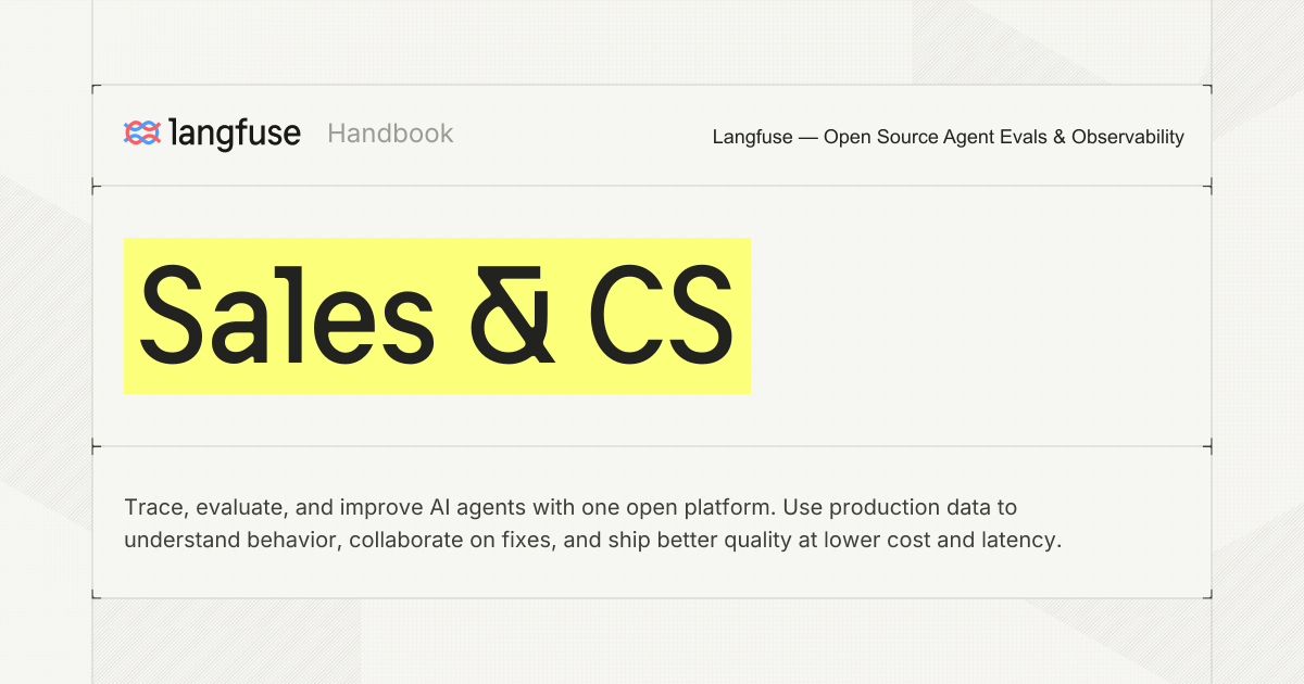 Sales & CS - Langfuse