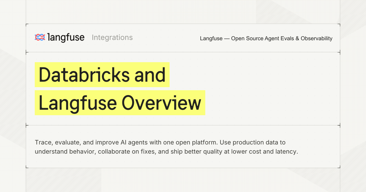 Databricks and Langfuse Overview - Langfuse
