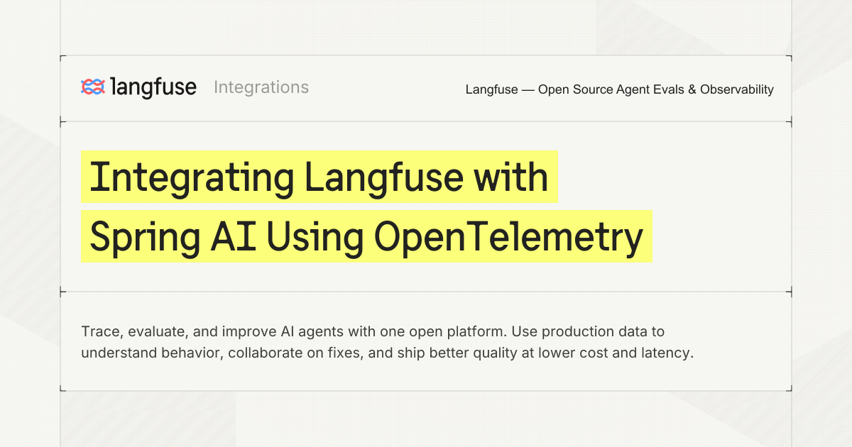 Integrating Langfuse with Spring AI Using OpenTelemetry - Langfuse