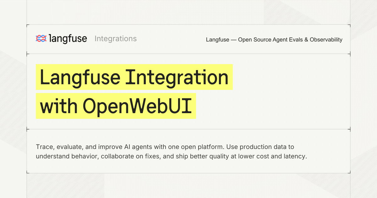 Langfuse Integration with OpenWebUI - Langfuse