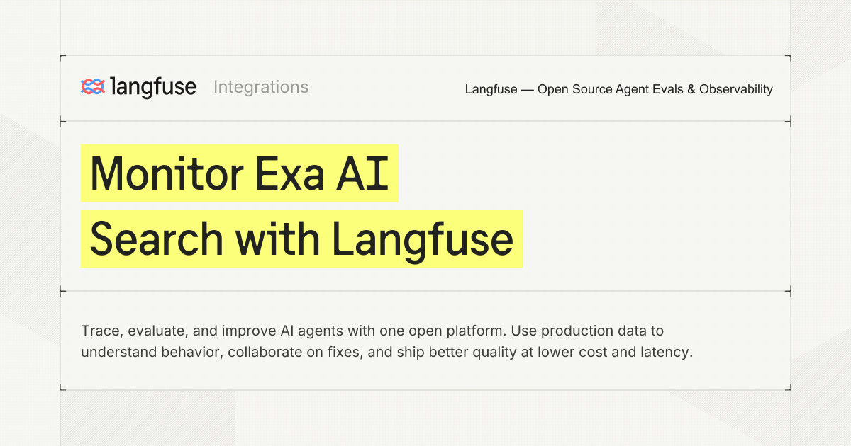 Monitor Exa AI Search with Langfuse - Langfuse