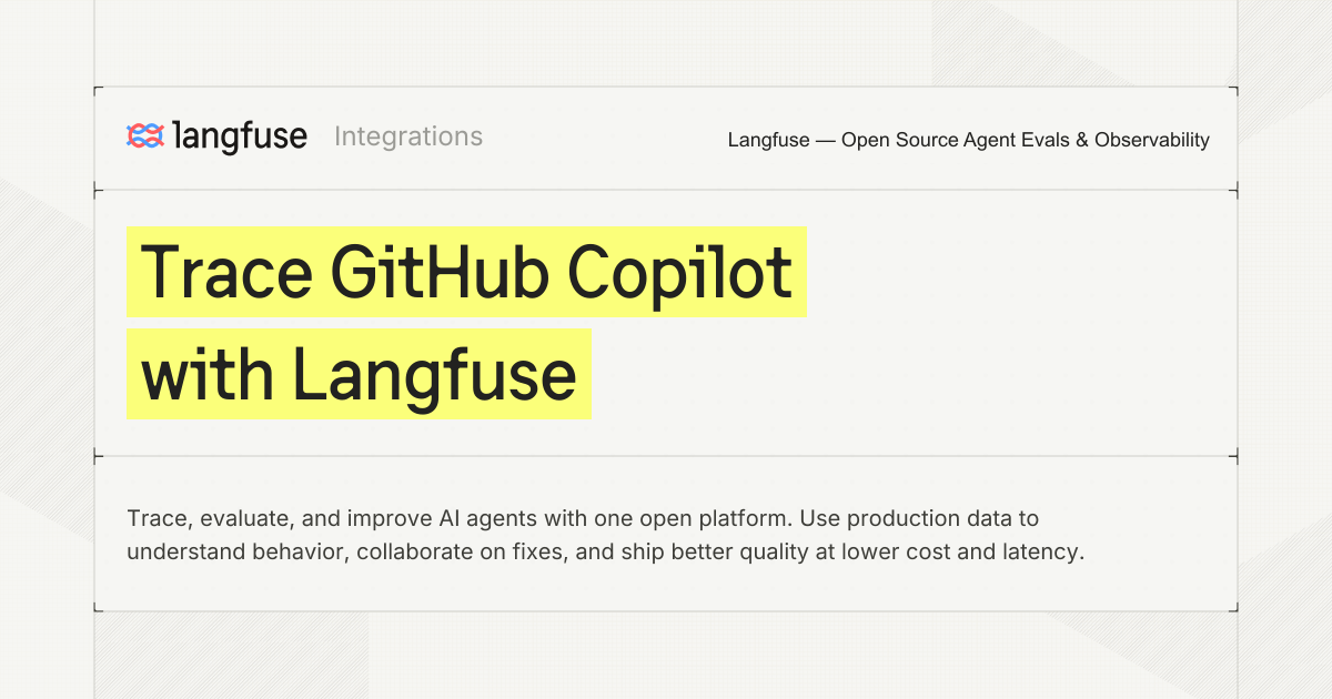 Trace GitHub Copilot with Langfuse - Langfuse