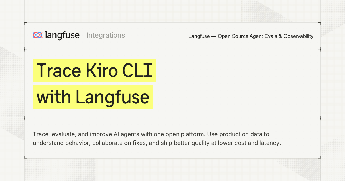 Trace Kiro CLI with Langfuse - Langfuse