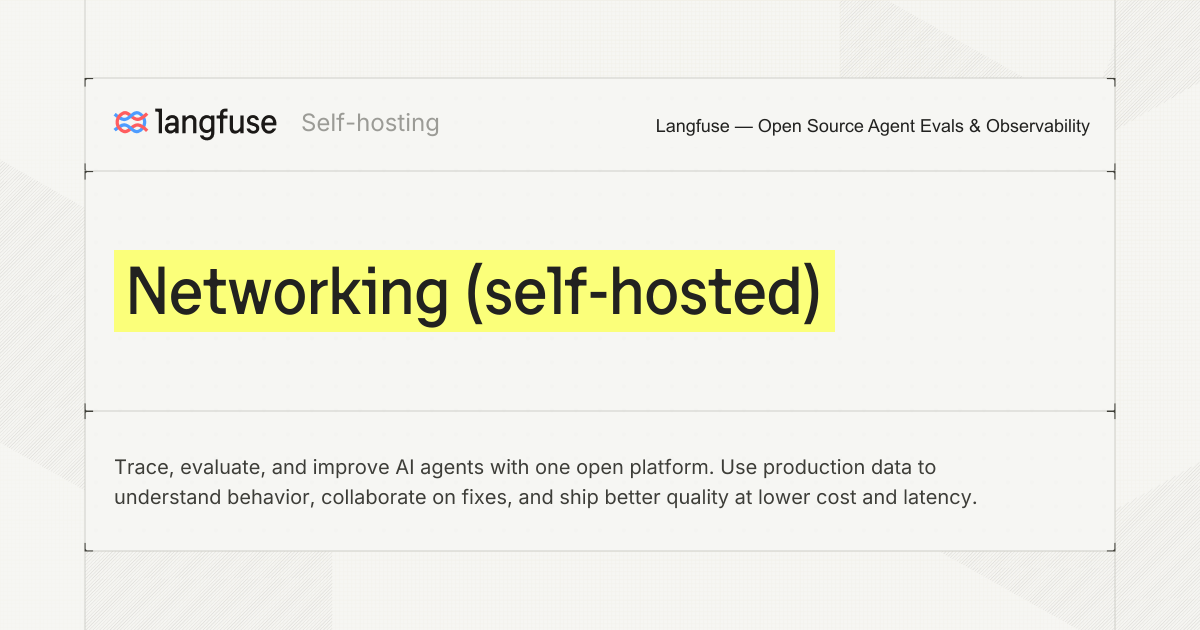 Networking (self-hosted) - Langfuse