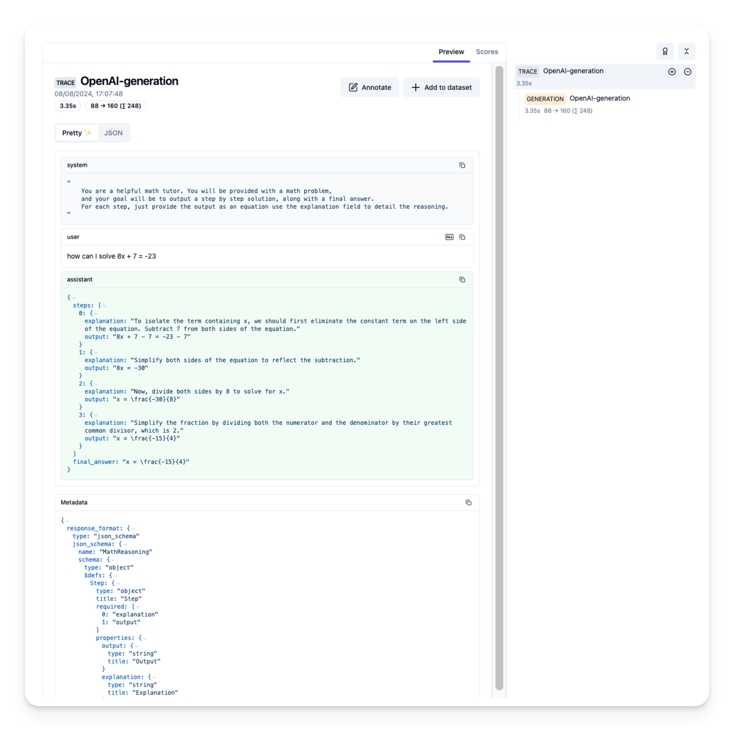 View example trace in the Langfuse UI