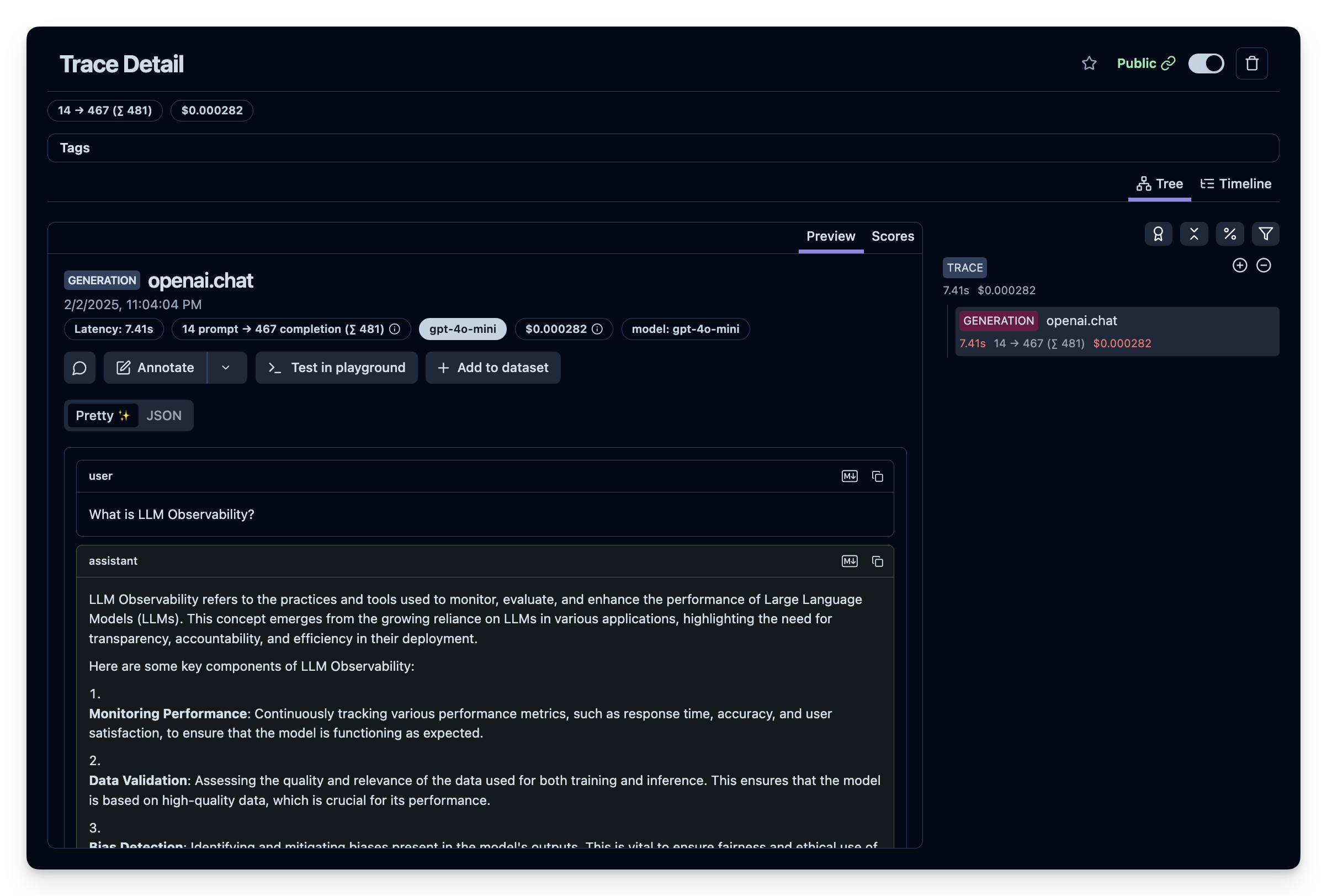 OpenLIT OpenAI Trace