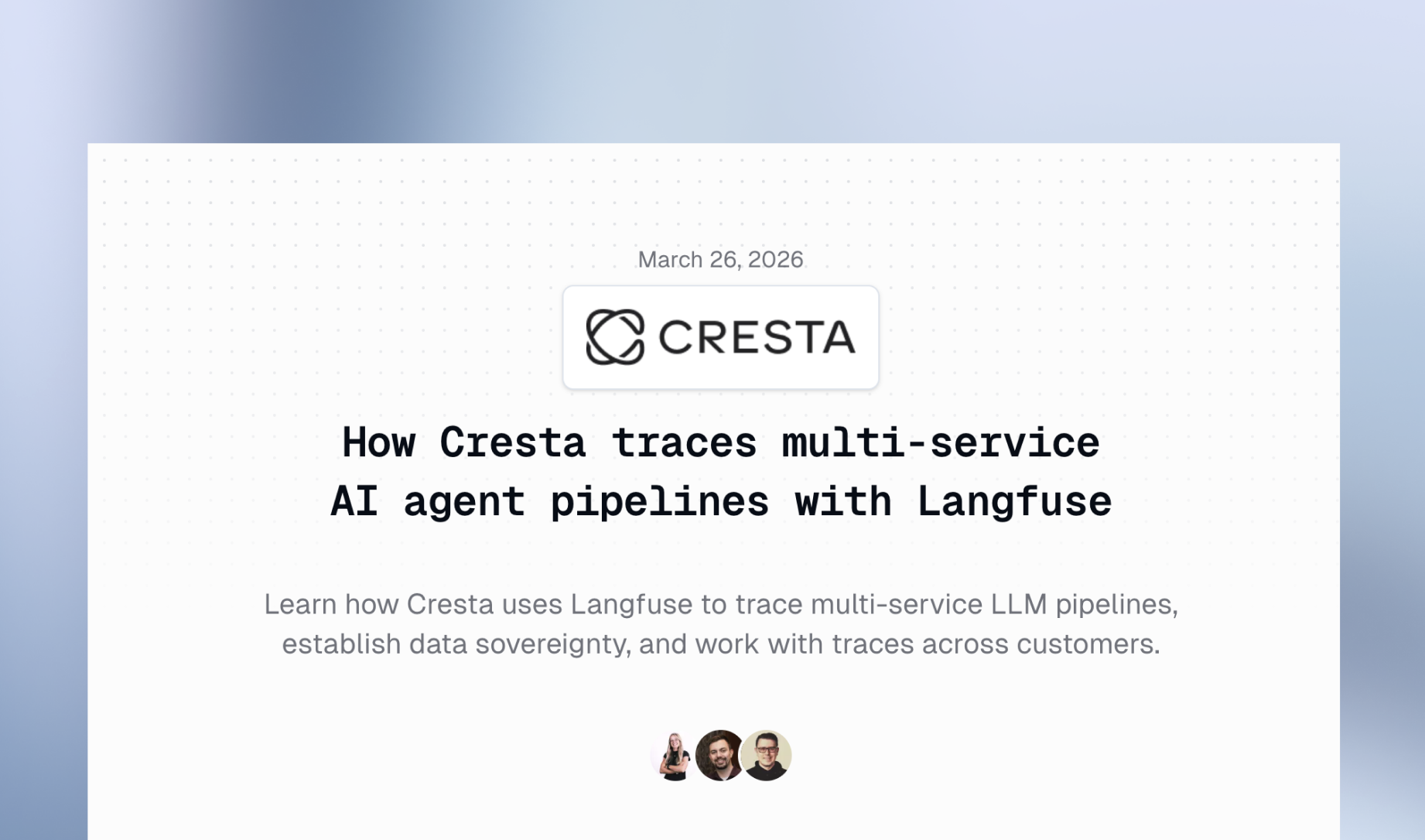 How Cresta traces multi-service AI agent pipelines with Langfuse - Langfuse