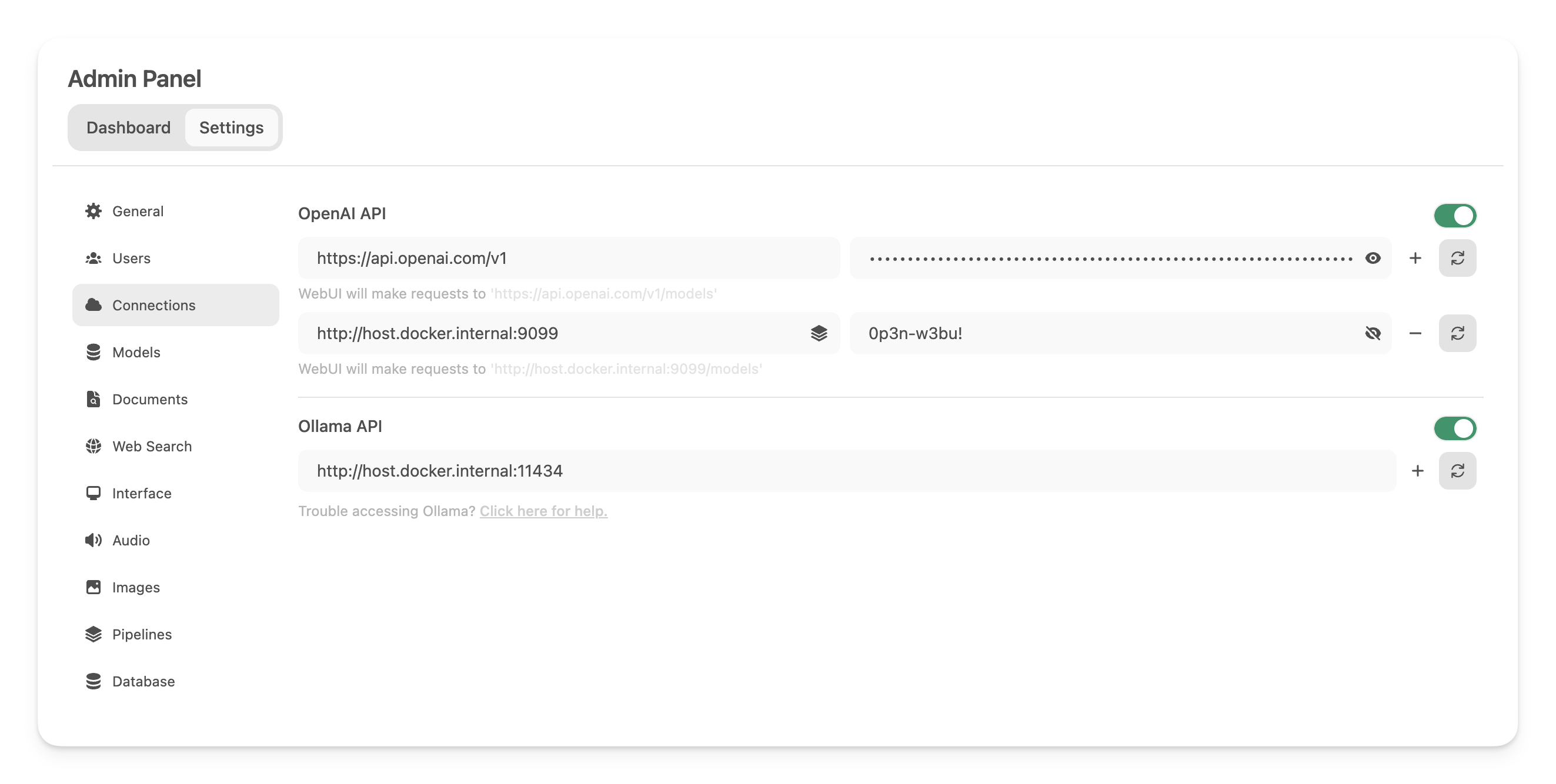 OpenWebUI Settings
